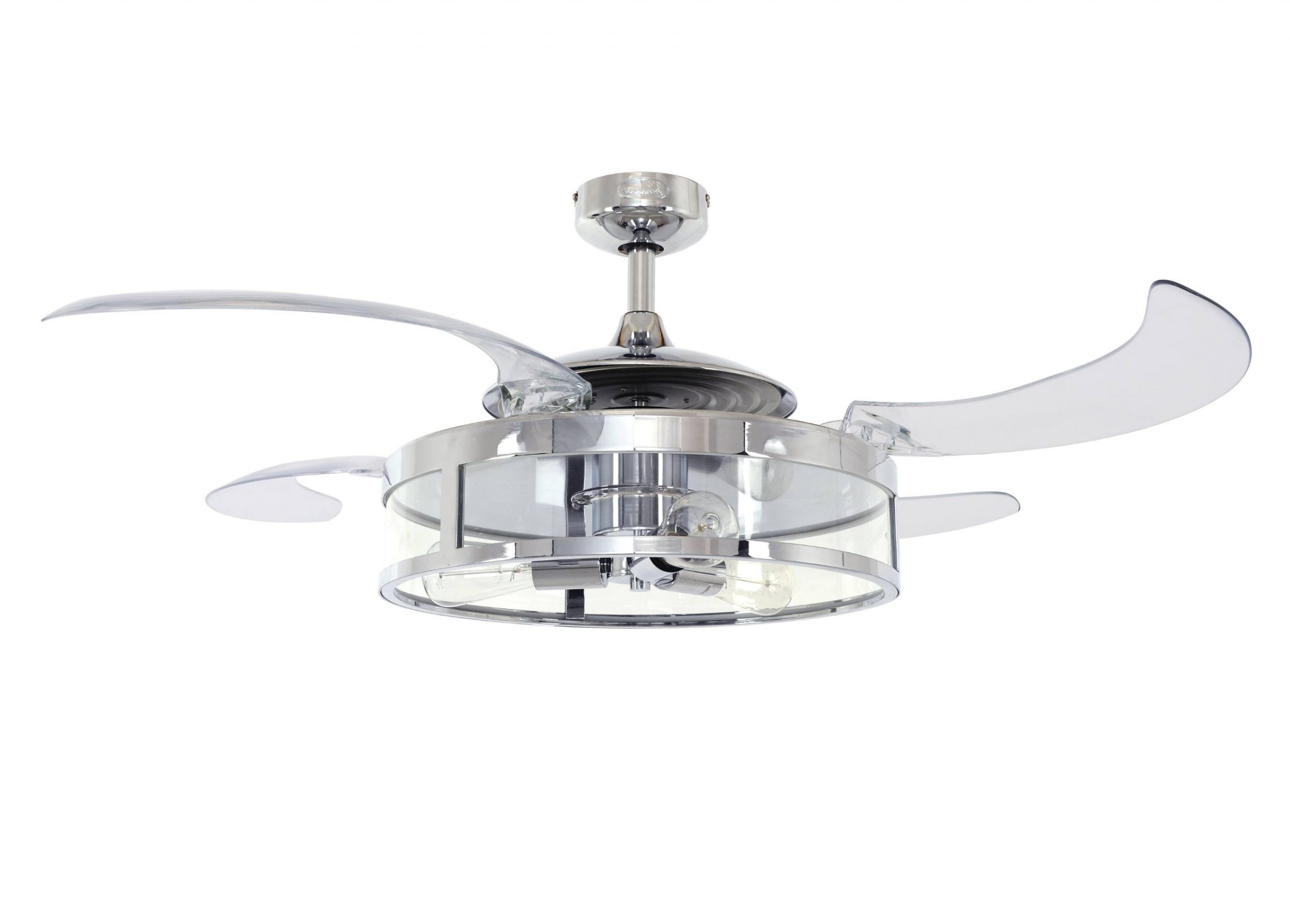 Deckenventilator Fanaway Classic Chrom 122 cm mit Beleuchtung und Fernbedienung