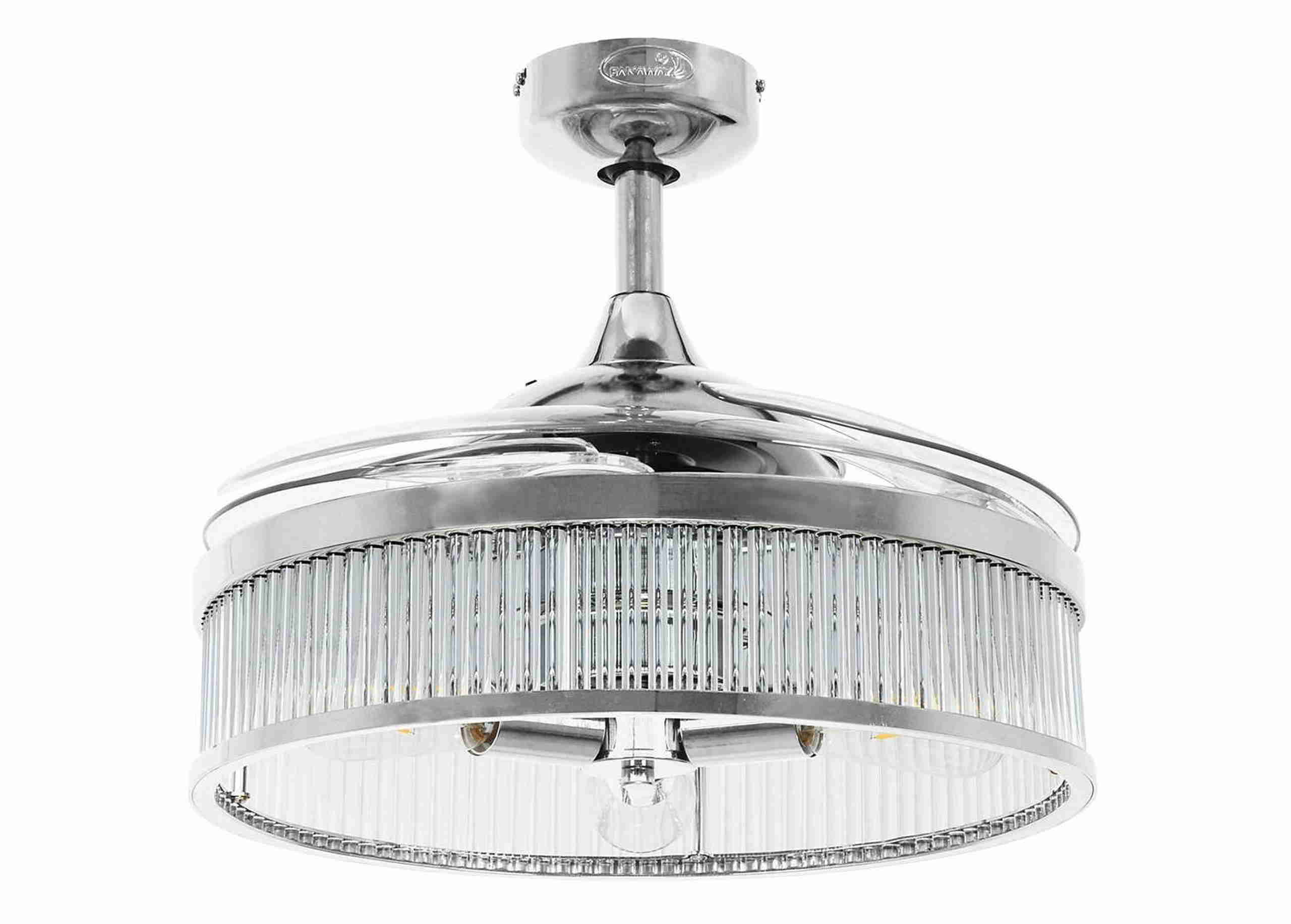 Deckenventilator Fanaway Corbelle Chrom 122 cm mit Beleuchtung und Fernbedienung