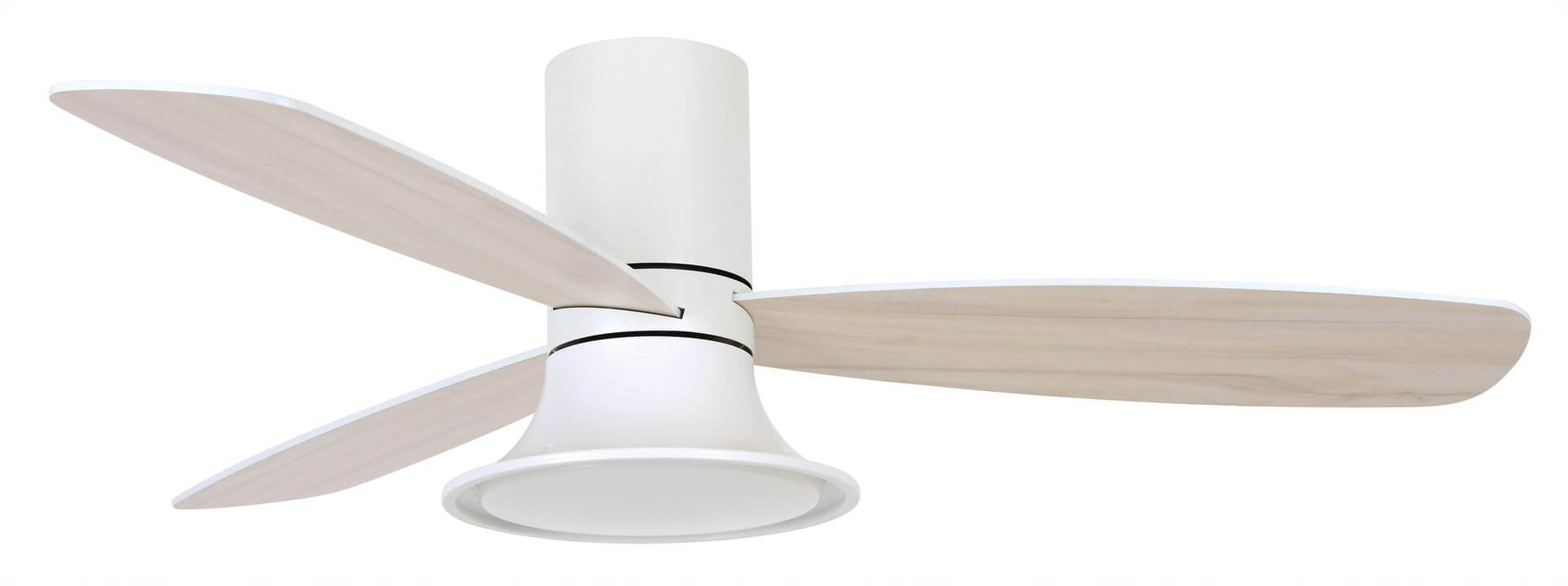 Energiespar Deckenventilator Flusso Weiß 132 cm mit LED Beleuchtung und Fernbedienung Energiespar Deckenventilator Flusso Weiß 132 cm mit LED Beleuchtung und Fernbedienung