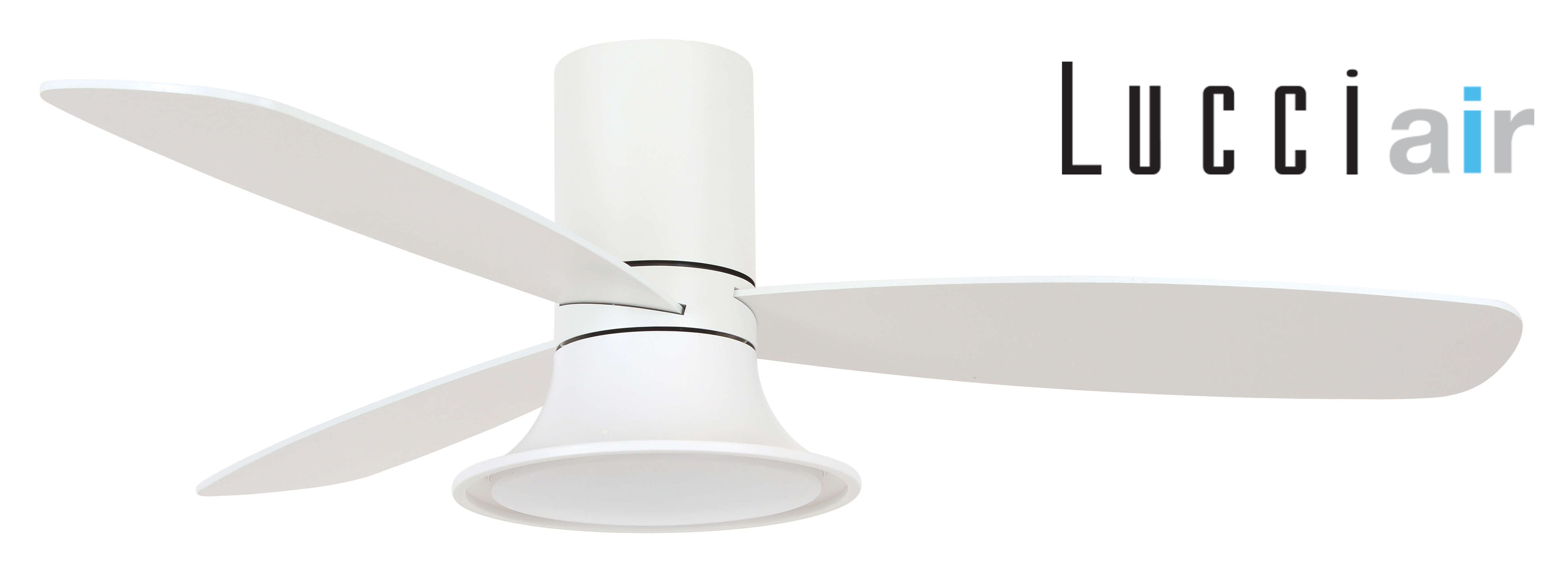 Energiespar Deckenventilator Flusso Weiß 132 cm mit LED Beleuchtung und Fernbedienung Energiespar Deckenventilator Flusso Weiß 132 cm mit LED Beleuchtung und Fernbedienung