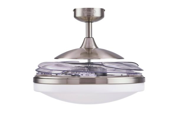 Deckenventilator Fanaway Evo2 Endure Chrom gebürstet mit Beleuchtung und Fernbedienung Deckenventilator Fanaway Evo2 Endure Chrom gebürstet mit Beleuchtung und Fernbedienung
