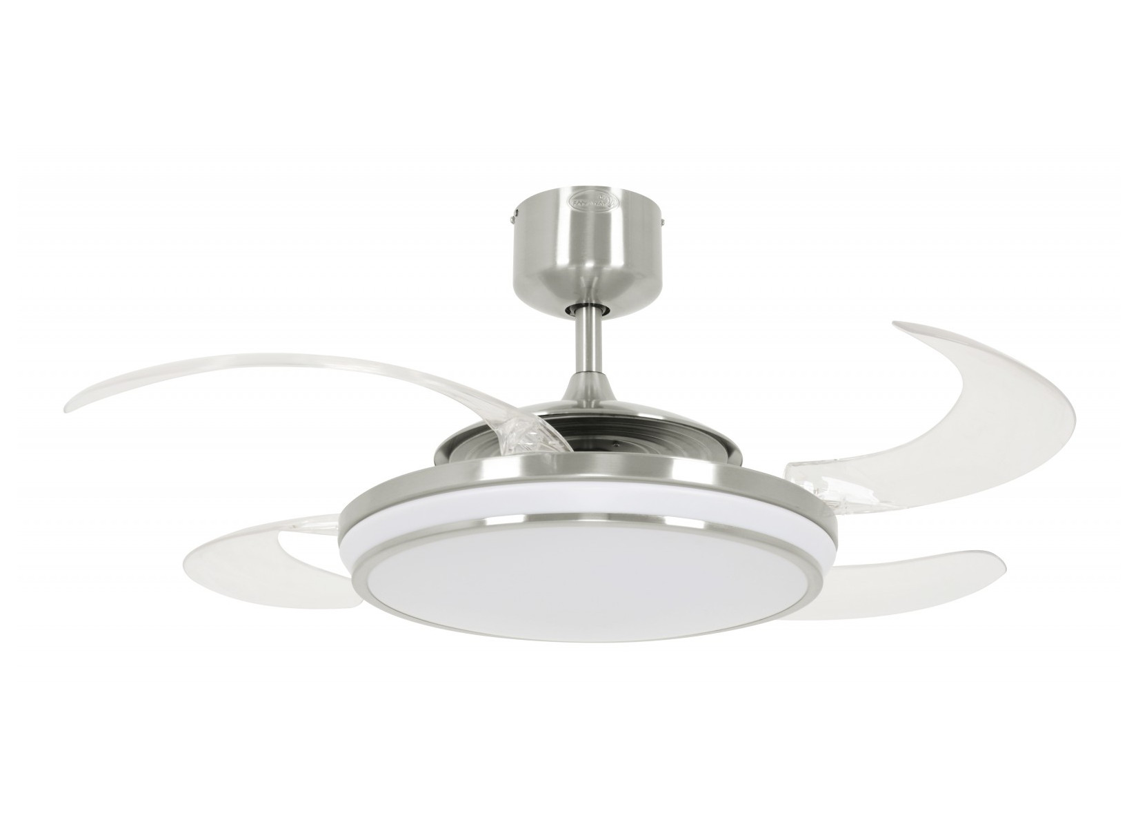 Deckenventilator Fanaway EVO1 Chrom gebürstet mit LED Beleuchtung und Fernbedienung Deckenventilator Fanaway EVO1 Chrom gebürstet mit LED Beleuchtung und Fernbedienung
