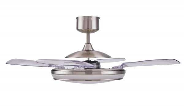 Deckenventilator Fanaway EVO1 Chrom gebürstet mit LED Beleuchtung und Fernbedienung Deckenventilator Fanaway EVO1 Chrom gebürstet mit LED Beleuchtung und Fernbedienung