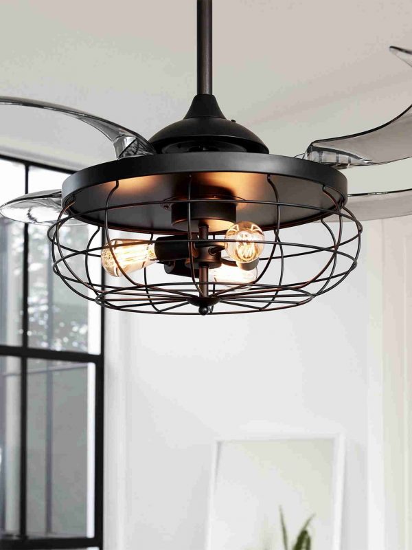 Deckenventilator Fanaway Industri Schwarz 122 cm mit Beleuchtung und Fernbedienung Deckenventilator Fanaway Industri Schwarz 122 cm mit Beleuchtung und Fernbedienung