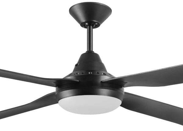 Deckenventilator Moonah schwarz 122 cm mit LED Beleuchtung und Fernbedienung Deckenventilator Moonah schwarz 122 cm mit LED Beleuchtung und Fernbedienung